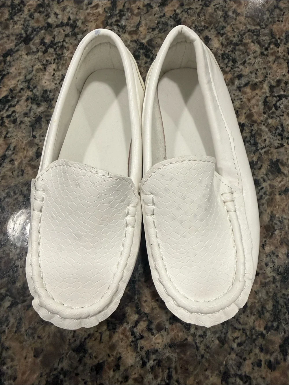Toddler Boys’ White Slip on Loafer